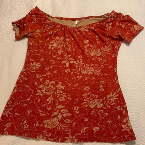 RANCHO ESTANCIA, medium blouse, great condition,  low neck w/elastic - Picture 1 of 10